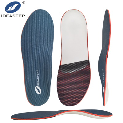 Shock-absorbing antibacterial sports insoles with arch support